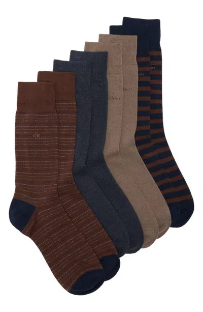 Calvin Klein 4-pack Assorted Dress Socks In Multi