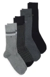 Calvin Klein 4-pack Assorted Dress Socks In Multi