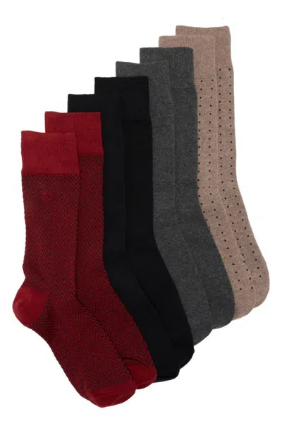 Calvin Klein 4-pack Assorted Holiday Dress Socks In Multi