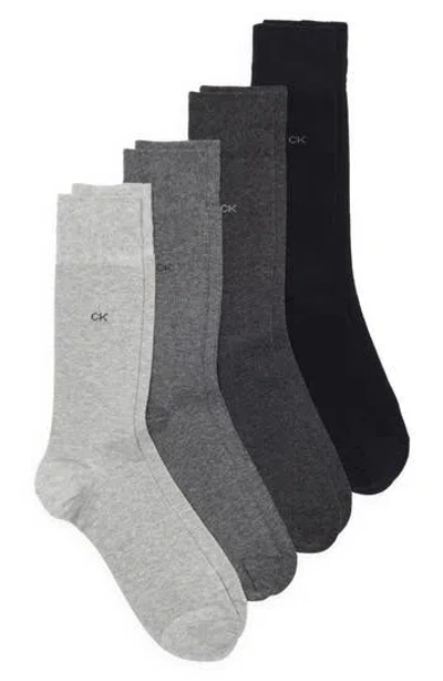 Calvin Klein 4-pack Knit Dress Socks In Multi
