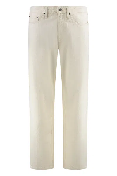 Calvin Klein 5-pocket Straight-leg Jeans In Beige