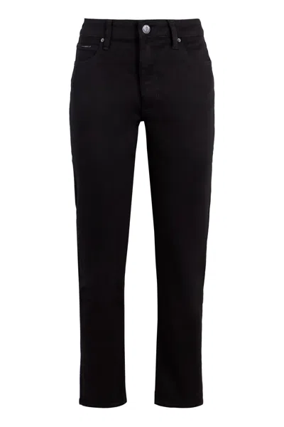 Calvin Klein 5-pocket Straight-leg Jeans In Black