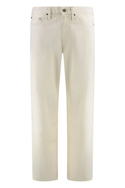 Calvin Klein 5-pocket Straight-leg Jeans In Neutral