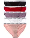 Calvin Klein 5pk Modern Logo String Bikini In Black