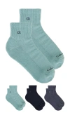 Calvin Klein 6 Pack Basic Cushion Quarter Socks In Gold
