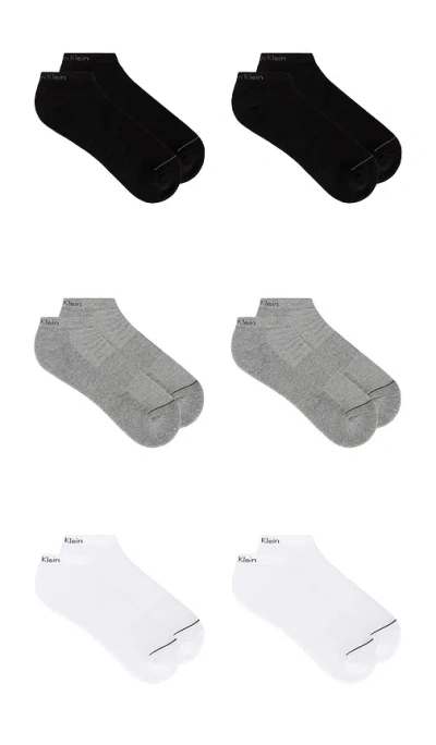 Calvin Klein 6 Pack Classic Athletic Low Cut Socks In Multi