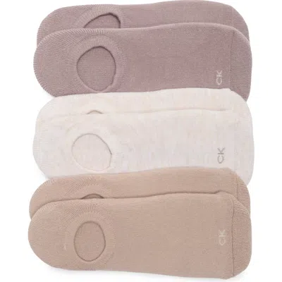 Calvin Klein 6-pack Liner Socks In Brown