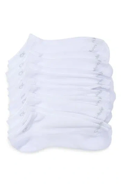 Calvin Klein 6-pack No Show Socks In White