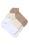 Calvin Klein 6-pack Quarter Cut Socks In Multi