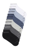Calvin Klein 6 Pack Sport Low Cut Socks In Charcoal Heather