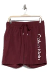 Calvin Klein Men's Core Logo-print 7" Volley Swim Trunks, Created For Macy's In Cabernet