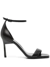 Calvin Klein 90mm Leather Sandals In Black