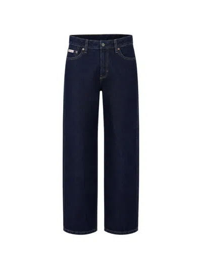 Calvin Klein 90s Logo-patch Jeans In Blue
