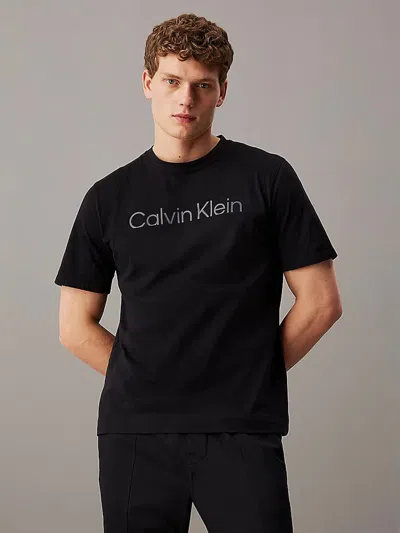 Calvin Klein Logo-print T-shirt In Black Beauty