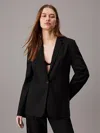 Calvin Klein Womens Collar Rayon One-button Blazer