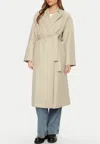 Calvin Klein Long Trench Coat - Beige In Beige