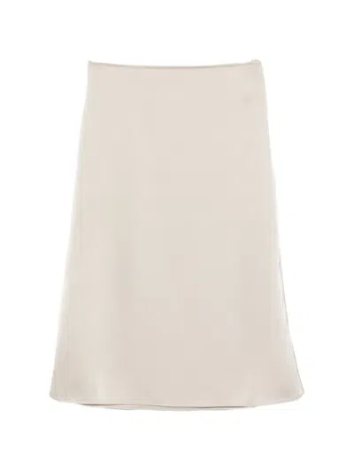 Calvin Klein A-line Midi Skirt In Neutral