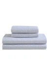 Calvin Klein Abstract Ditsy Floral 300 Thread Count Sateen Sheet Set In Ice Blue