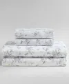 Calvin Klein Tossed Micro Floral 300 Thread Count Sateen Sheet Set In Gray