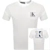 Calvin Klein Abstract Logo T Shirt White In White