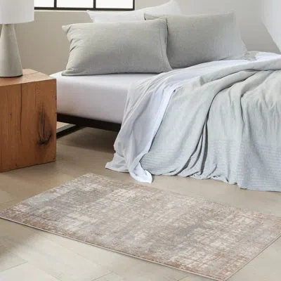 Calvin Klein Abstract Taupe Area Rug In Cream,ivory,taupe,gray