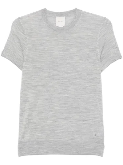 Calvin Klein Acetate Blend T-shirt Clothing In Gray