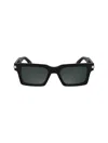 Calvin Klein Acetate Rectangle Sunglasses In Black