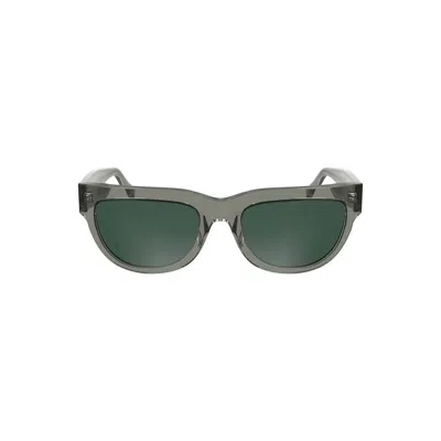 Calvin Klein Brown Haircalf Women Sunglasses In Green
