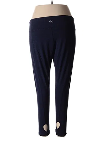 Pre-owned Calvin Klein Active Pants In Blue