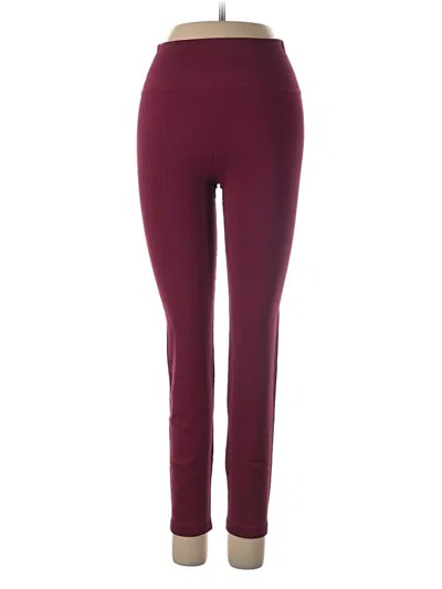 Pre-owned Calvin Klein Active Pants In Burgundy