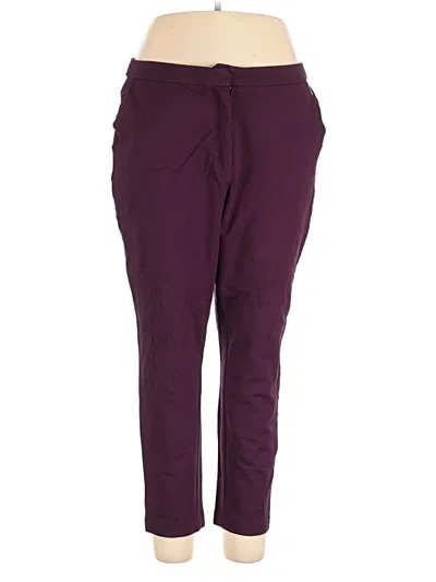 Pre-owned Calvin Klein Active Pants In Burgundy