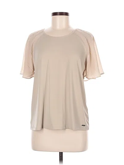 Pre-owned Calvin Klein Active T-shirt In Tan
