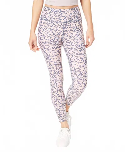 Calvin Klein Activewear Lynx Print High Waist Ankle Leggings In Nirvana Combo In Multi