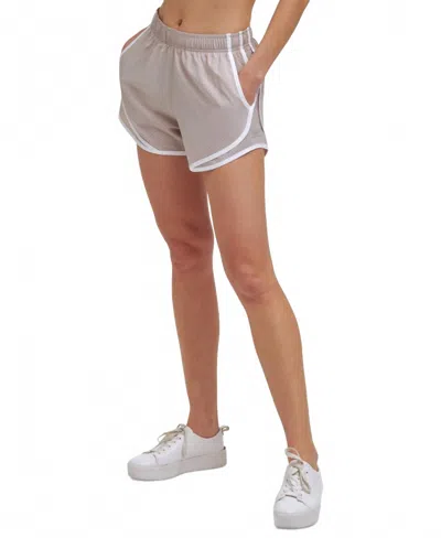 Calvin Klein Activewear Perforated Shorts In Nu Beige In Multi