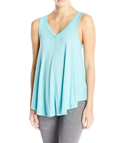 Calvin Klein Activewear Performance Relaxed Icy Wash Tank Top In Cyan In Blue