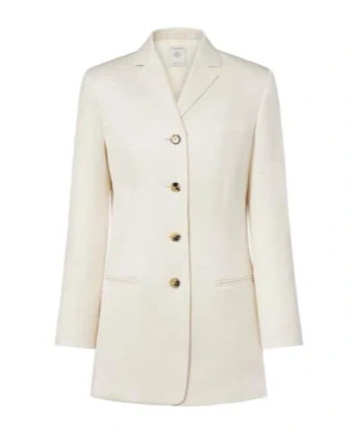 Calvin Klein Adrian Wool And Silk Blazer In Neutral