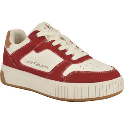 Calvin Klein Ahliah Sneaker In Ivory,red