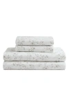 Calvin Klein Airy Botanical 300 Thread Count Sateen Sheet Set In Beige