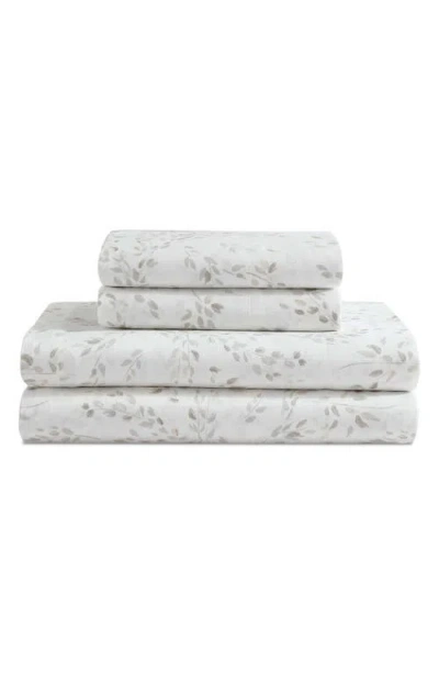CALVIN KLEIN CALVIN KLEIN AIRY BOTANICAL 300 THREAD COUNT SATEEN SHEET SET