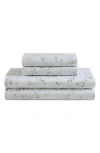 Calvin Klein Airy Botanical 300 Thread Count Sateen Sheet Set In Pale Green