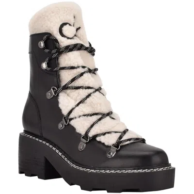 Calvin Klein Alaina Womens Faux Fur Lined Cold Weather Winter & Snow Boots In Black