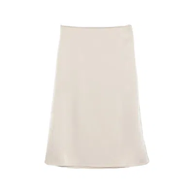 Calvin Klein A-line Midi Skirt In Neutral