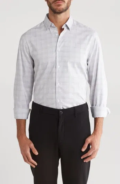 Calvin Klein All-season Stretch Slim Fit Button-up Shirt In Grey/pink
