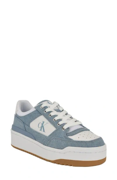 Calvin Klein Alondra Platform Sneaker In Medium Blue