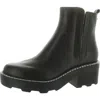Calvin Klein Amina Womens Leather Block Heel Chelsea Boots In Brown