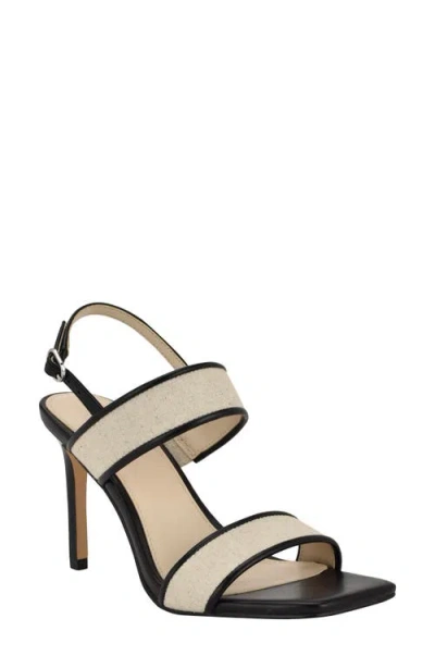 Calvin Klein Amour Slingback Sandal In Natural,black
