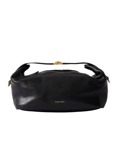 Calvin Klein Andy Small Leather Clutch In Black