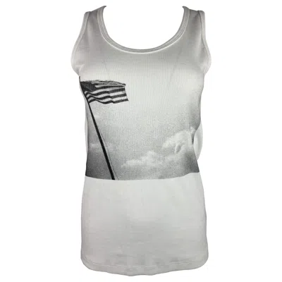 Pre-owned Calvin Klein Andy Warhol White Tank Top, Size Small