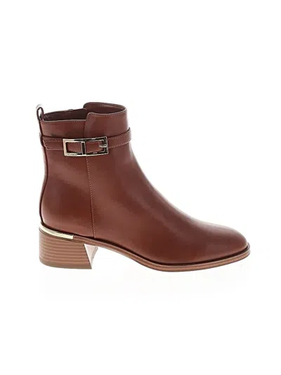 Pre-owned Calvin Klein Ankle Boots In Brown