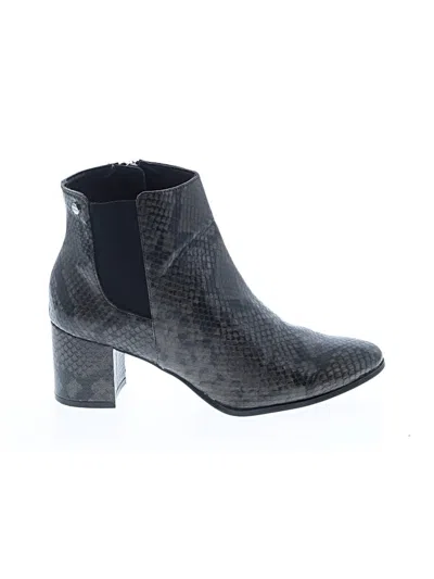 Pre-owned Calvin Klein Ankle Boots In Gray